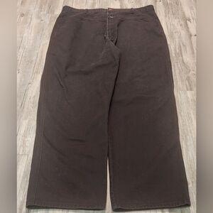 Y2K Marithe Francois Girbaud Brown‎ Jeans Men 42x31 Super Baggy Wide Leg 90s